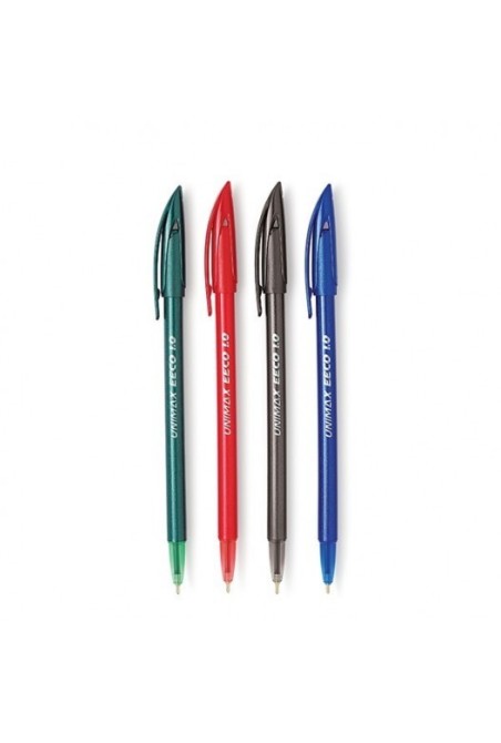 STYLO A BILLE EECO 1MM ROUGE - UNIMAX