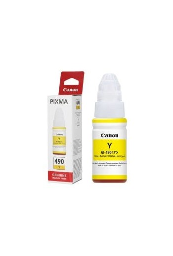 Bouteille d'encre Original Canon GI 490 J - Jaune (GI-490-J)