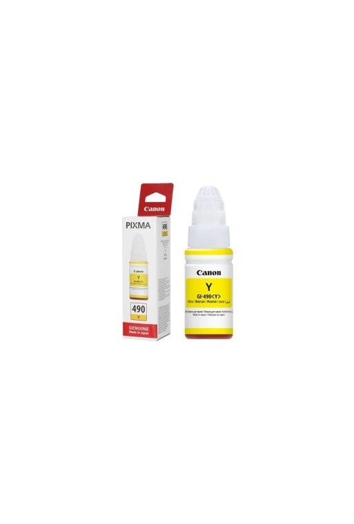 Bouteille d'encre Original Canon GI 490 J - Jaune (GI-490-J)