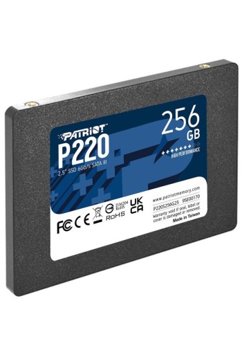 Disque Dur Interne Patriot P220S256G25 SSD 256Go 2.5"