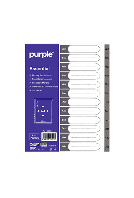 Jeux d’intercalaires en PP Numérique (31 Positions)