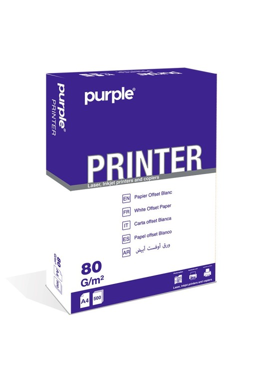 Rame Papier Purple A4 500 Feuilles 80g/m² Extra Blanc