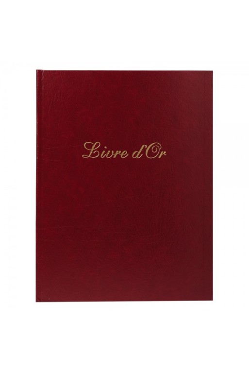 LIVRE D'OR CUIR ALPILLE 26*22 PAPIER VERGEE 140P -...