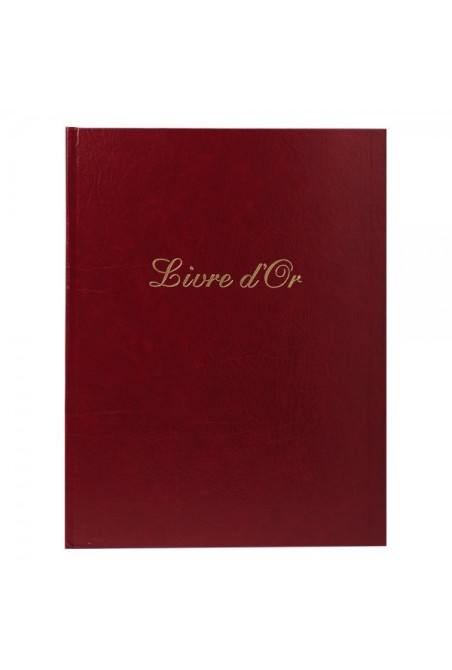 LIVRE D'OR CUIR ALPILLE 26*22 PAPIER VERGEE 140P -...